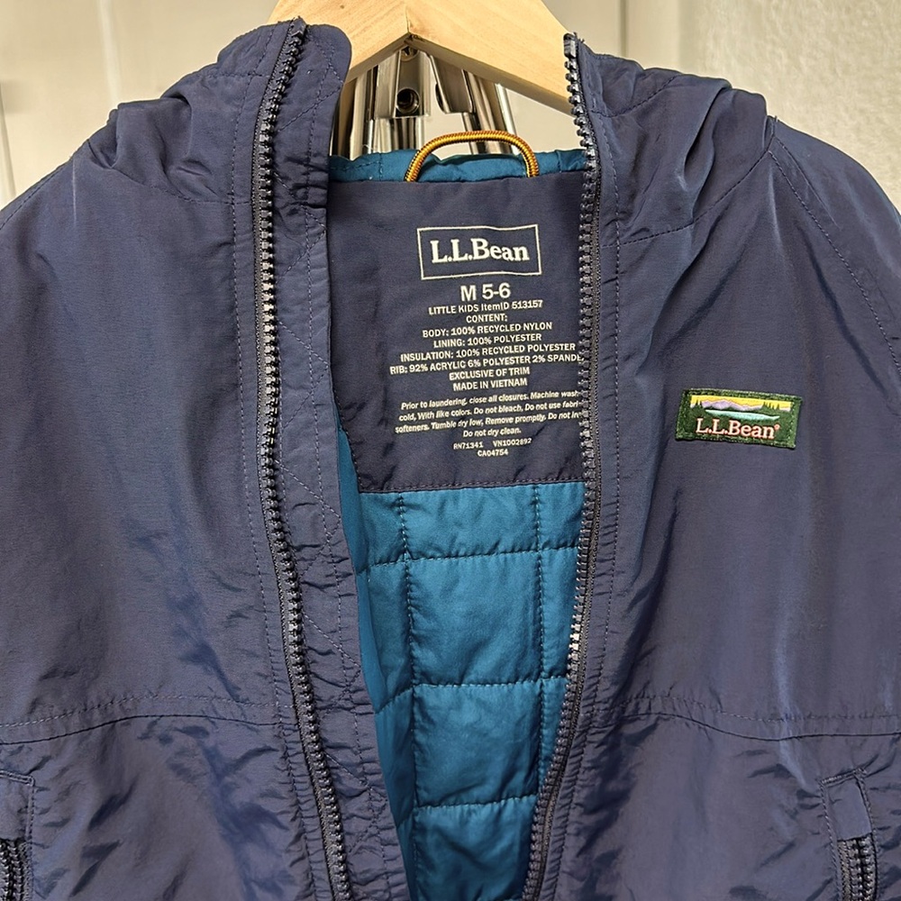 LLbean boy jacket, size 5-6